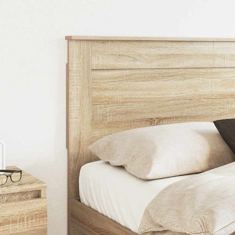 vidaXL Headboard with Headboard Concrete Grey 140 cm Engineered Wood
