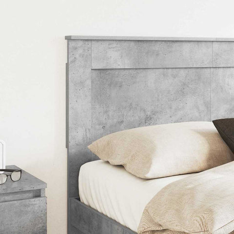 vidaXL Headboard with Headboard Concrete Grey 135 cm Engineered Wood