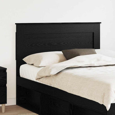 vidaXL Headboard with Headboard Black Oak 120 cm Engineered Wood