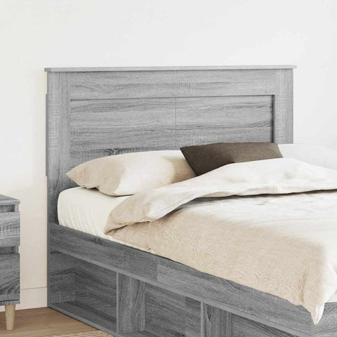 vidaXL Headboard with Headboard Grey Sonoma 120 cm Engineered Wood