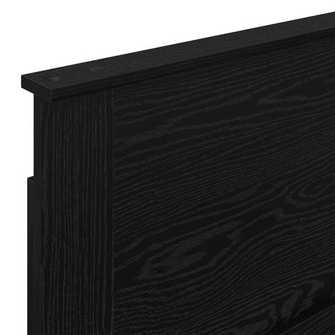 vidaXL Headboard with Headboard Black Oak 100 cm Engineered Wood