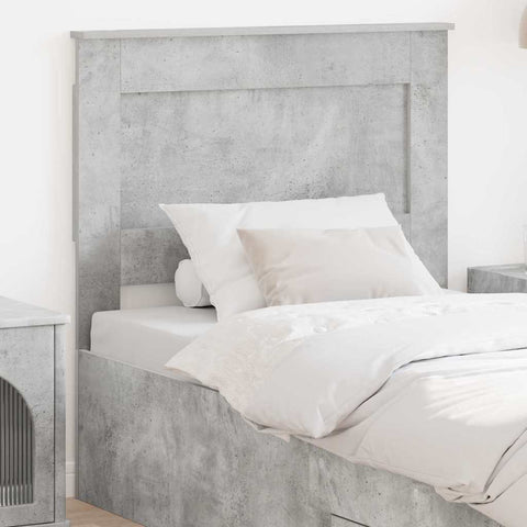 vidaXL Headboard with Headboard Concrete Grey 100 cm Engineered Wood