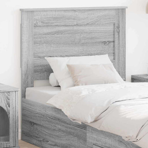 vidaXL Headboard with Headboard Grey Sonoma 75 cm Engineered Wood