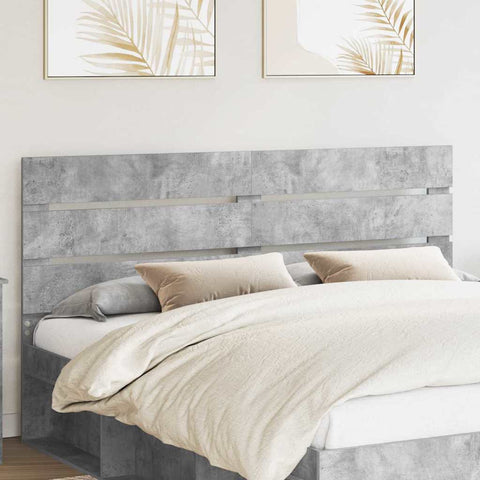 vidaXL Headboard with Headboard Concrete Grey 200 cm Engineered Wood