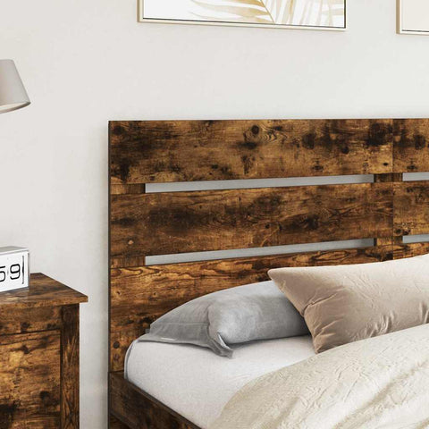 vidaXL Headboard with Headboard Smoked Oak 200 cm Engineered Wood