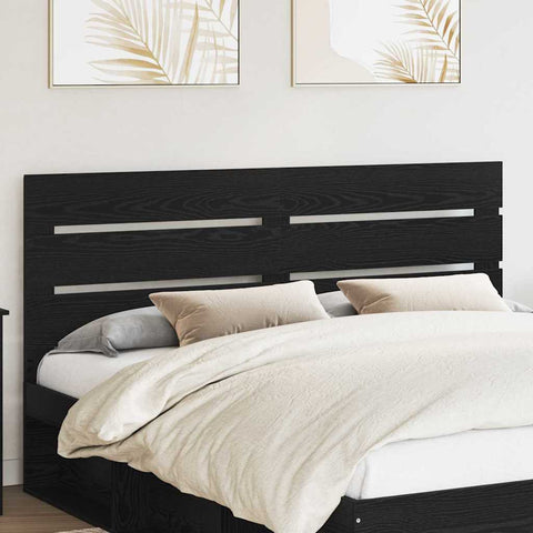 vidaXL Headboard with Headboard Black Oak 180 cm Engineered Wood
