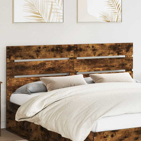 vidaXL Headboard with Headboard Smoked Oak 180 cm Engineered Wood