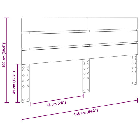 vidaXL Headboard with Headboard Concrete Grey 160 cm Engineered Wood