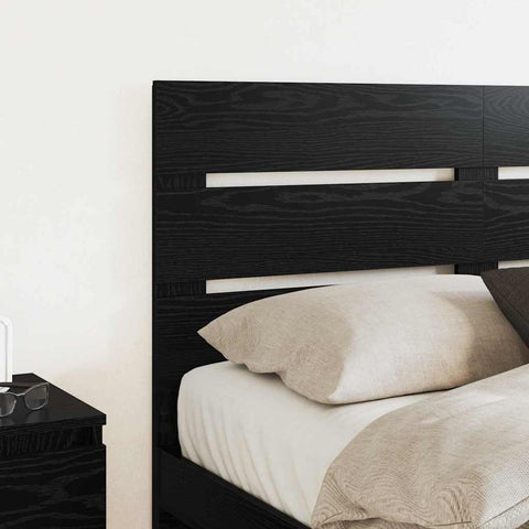 vidaXL Headboard with Headboard Black Oak 150 cm Engineered Wood