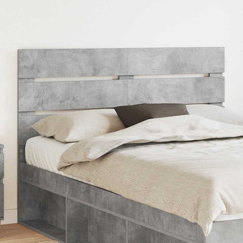 vidaXL Headboard with Headboard Concrete Grey 150 cm Engineered Wood