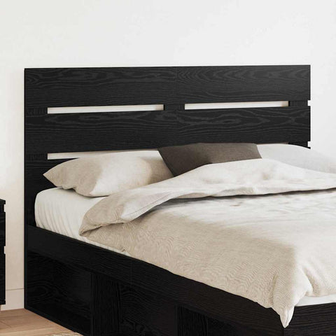 vidaXL Headboard with Headboard Black Oak 140 cm Engineered Wood
