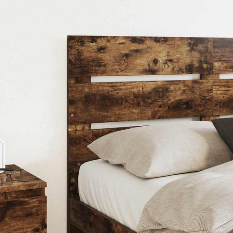 vidaXL Headboard with Headboard Smoked Oak 140 cm Engineered Wood