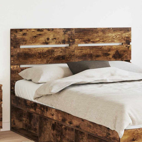 vidaXL Headboard with Headboard Smoked Oak 140 cm Engineered Wood