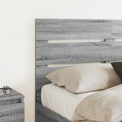 vidaXL Headboard with Headboard Grey Sonoma 135 cm Engineered Wood