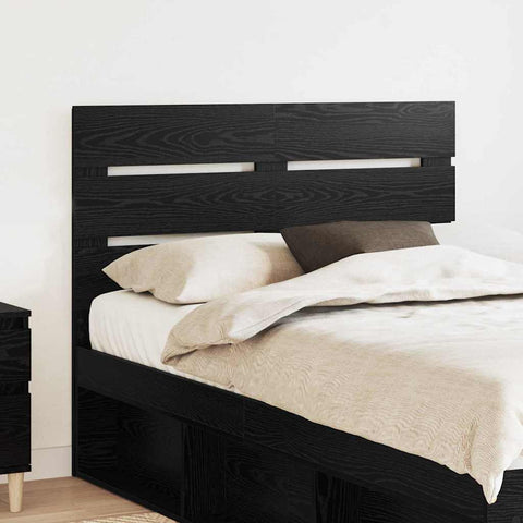vidaXL Headboard with Headboard Black Oak 120 cm Engineered Wood