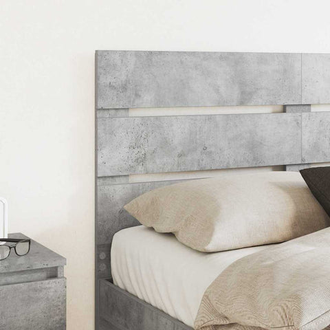 vidaXL Headboard with Headboard Concrete Grey 120 cm Engineered Wood
