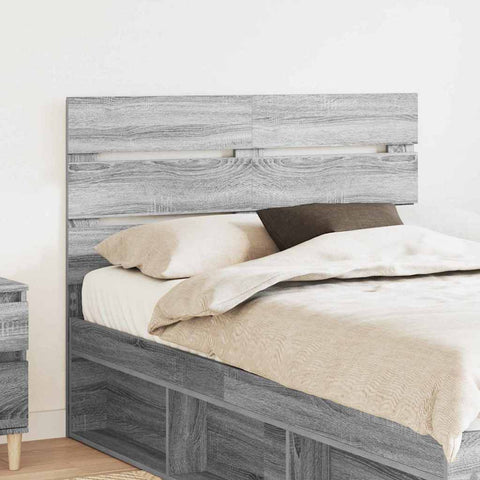 vidaXL Headboard with Headboard Grey Sonoma 120 cm Engineered Wood