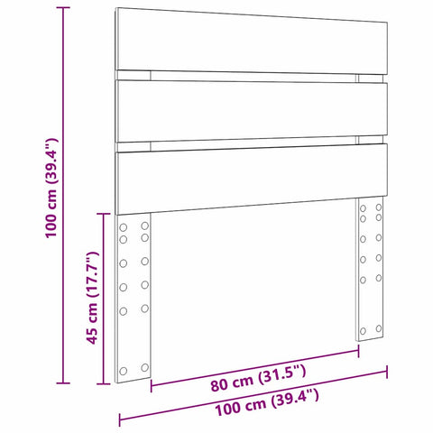 vidaXL Headboard with Headboard White 100 cm Engineered Wood