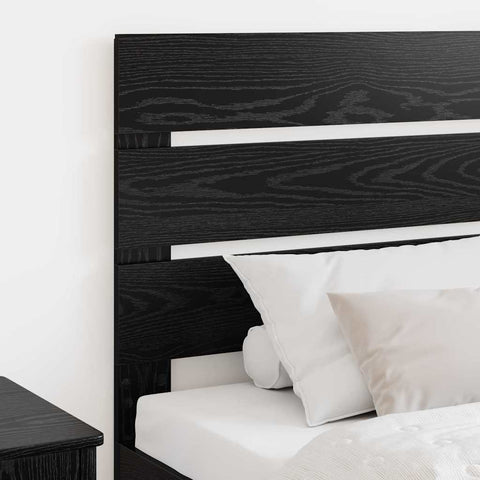 vidaXL Headboard with Headboard Black Oak 100 cm Engineered Wood