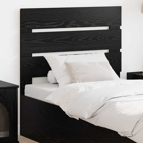 vidaXL Headboard with Headboard Black Oak 100 cm Engineered Wood