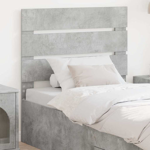 vidaXL Headboard with Headboard Concrete Grey 90 cm Engineered Wood