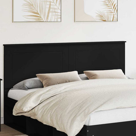 vidaXL Headboard with Headboard Black Oak 200 cm Engineered Wood