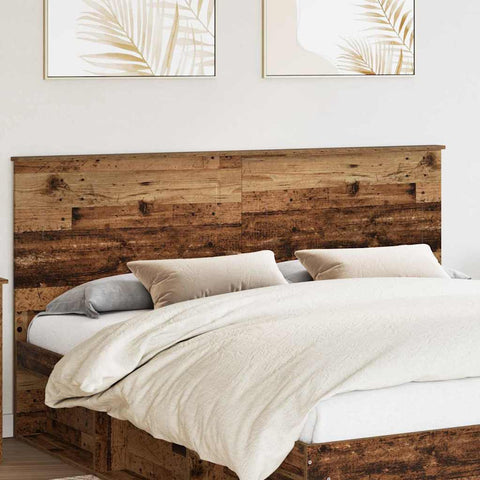 vidaXL Headboard with Headboard Old Wood 200 cm Engineered Wood