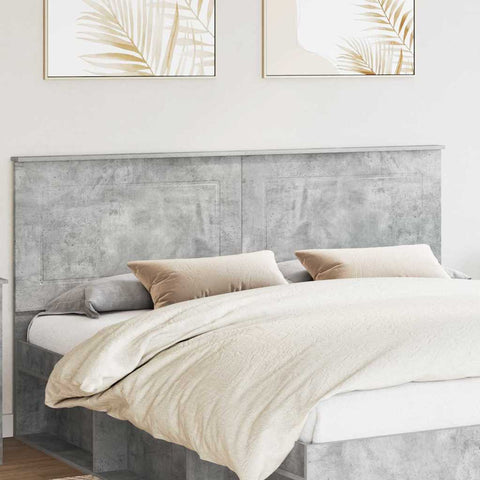vidaXL Headboard with Headboard Concrete Grey 180 cm Engineered Wood