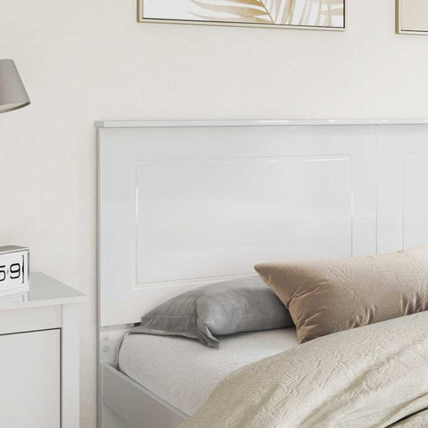 vidaXL Headboard with Headboard Gloss White 180 cm Engineered Wood