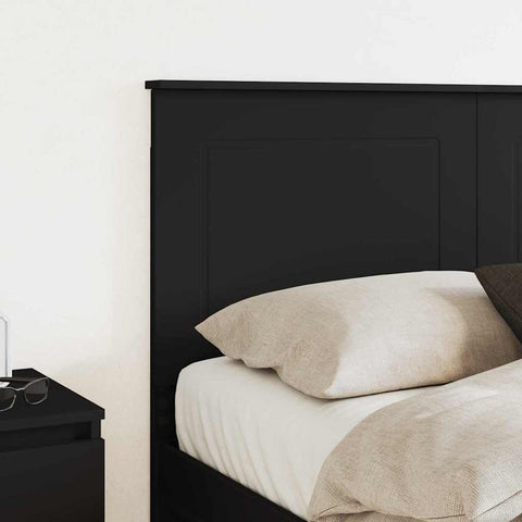 vidaXL Headboard with Headboard Black Oak 160 cm Engineered Wood