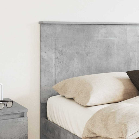vidaXL Headboard with Headboard Concrete Grey 160 cm Engineered Wood