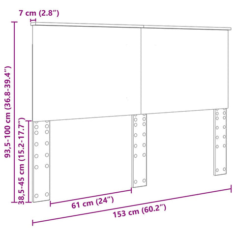 vidaXL Headboard with Headboard Gloss White 150 cm Engineered Wood