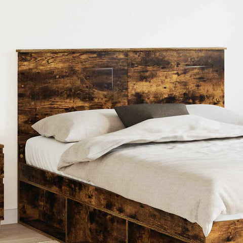 vidaXL Headboard with Headboard Smoked Oak 150 cm Engineered Wood