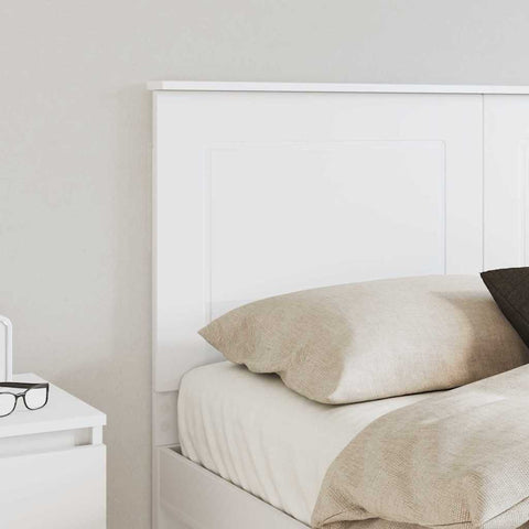 vidaXL Headboard with Headboard White 140 cm Engineered Wood