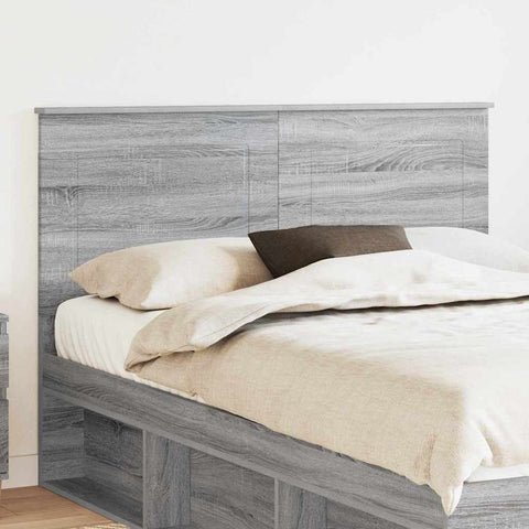 vidaXL Headboard with Headboard Grey Sonoma 140 cm Engineered Wood