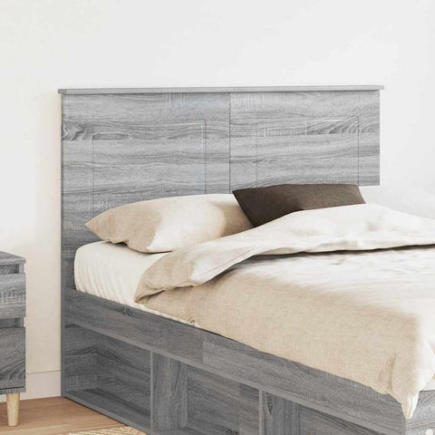 vidaXL Headboard with Headboard Grey Sonoma 135 cm Engineered Wood