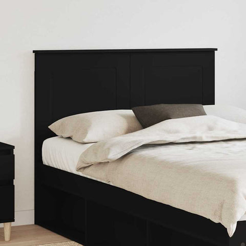 vidaXL Headboard with Headboard Black Oak 120 cm Engineered Wood