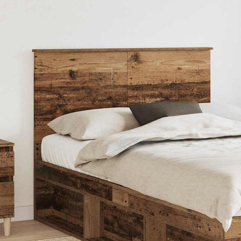 vidaXL Headboard with Headboard Old Wood 120 cm Engineered Wood