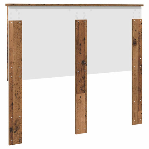 vidaXL Headboard with Headboard Old Wood 120 cm Engineered Wood