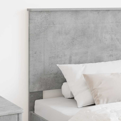 vidaXL Headboard with Headboard Concrete Grey 90 cm Engineered Wood