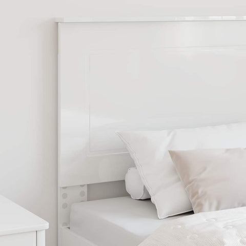 vidaXL Headboard with Headboard Gloss White 90 cm Engineered Wood