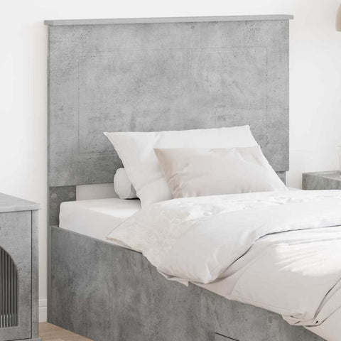 vidaXL Headboard with Headboard Concrete Grey 80 cm Engineered Wood