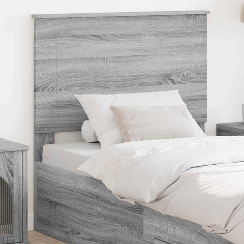 vidaXL Headboard with Headboard Grey Sonoma 75 cm Engineered Wood