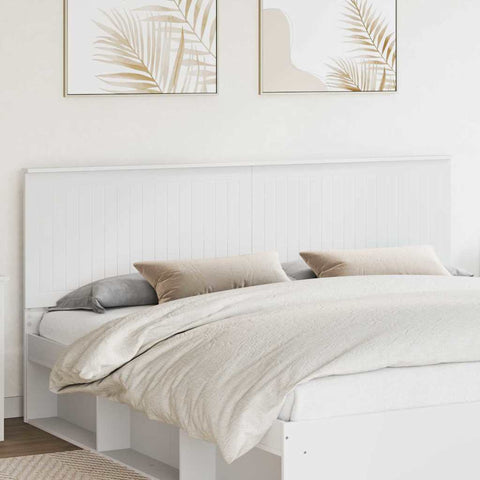 vidaXL Headboard with Headboard White 200 cm Engineered wood
