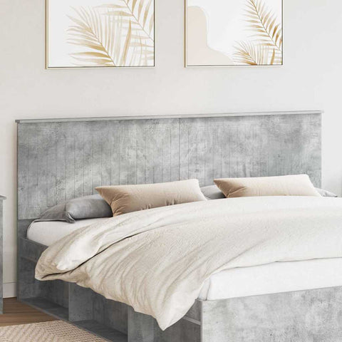 vidaXL Headboard with Headboard Concrete Grey 200 cm Engineered wood