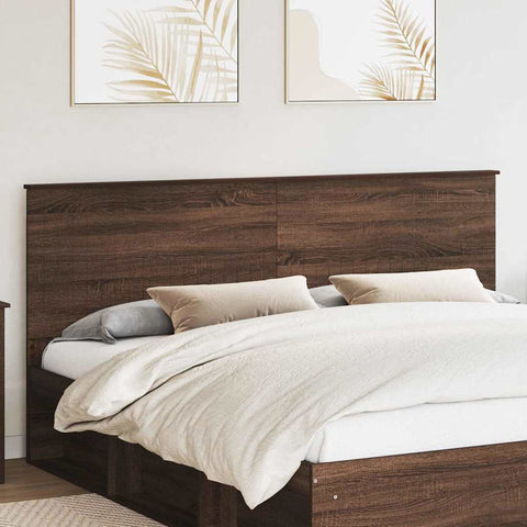 vidaXL Headboard with Headboard Brown Oak 200 cm Engineered wood