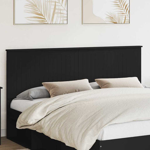 vidaXL Headboard with Headboard Black Oak 180 cm Engineered wood