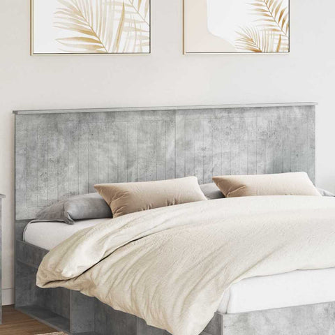 vidaXL Headboard with Headboard Concrete Grey 180 cm Engineered wood