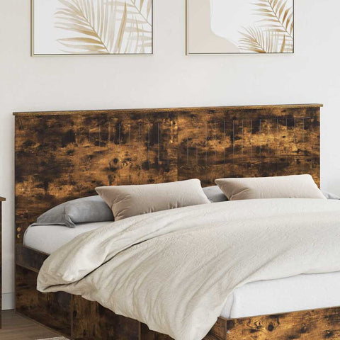 vidaXL Headboard with Headboard Smoked Oak 180 cm Engineered wood