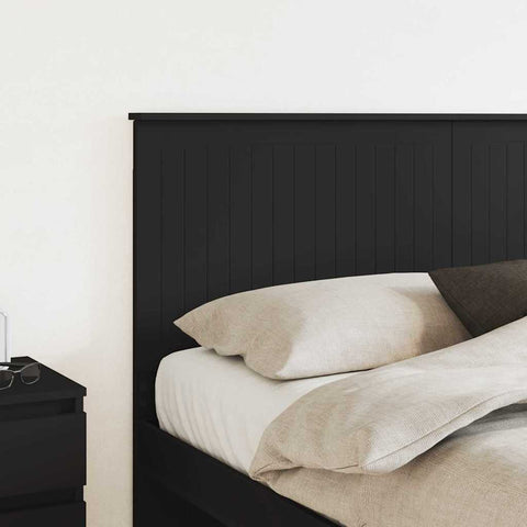 vidaXL Headboard with Headboard Black Oak 160 cm Engineered wood